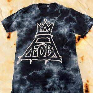 Startee navy/white tie-dye graffiti T-shirt